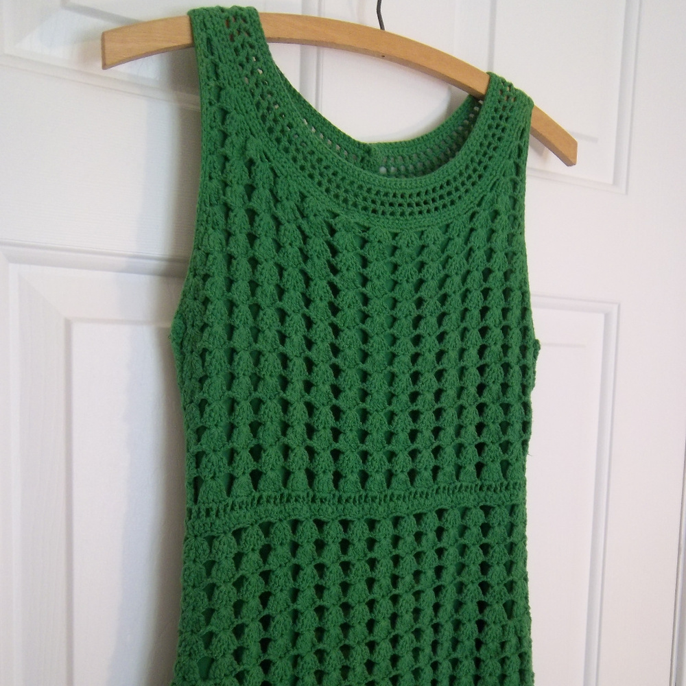 I-N-C Green Crochet Dress